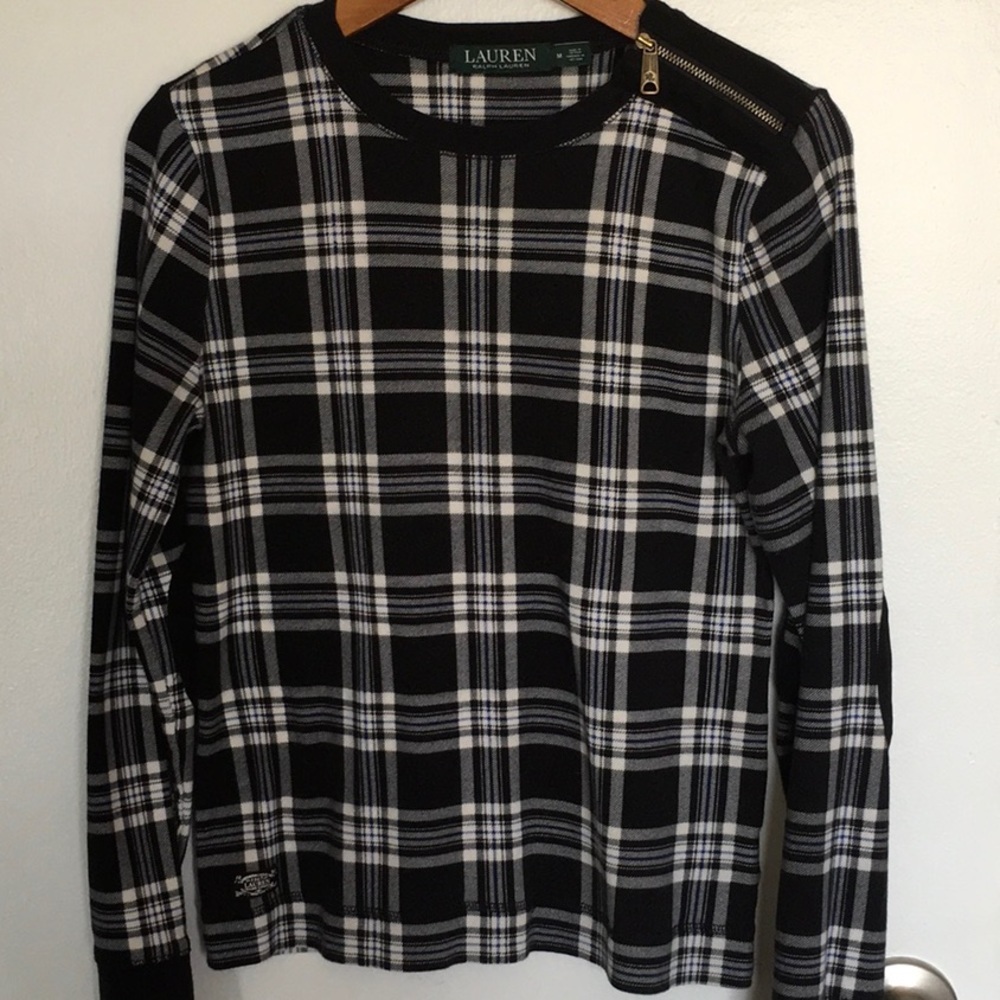 LAUREN Ralph Lauren Long Sleeve Plaid Top 106